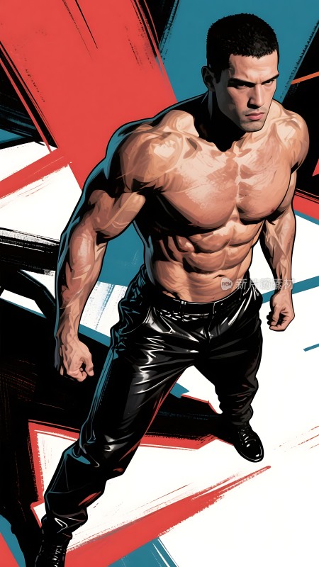 健美肌肉男力量与美的完美结合！