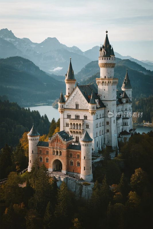 山间梦幻城堡风景