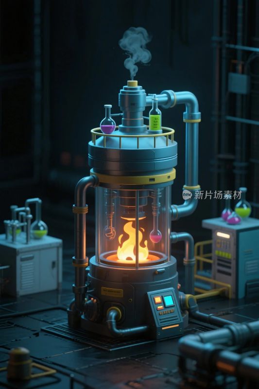 实验室机械装置插画