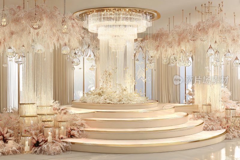 浪漫梦幻的婚礼场地布置