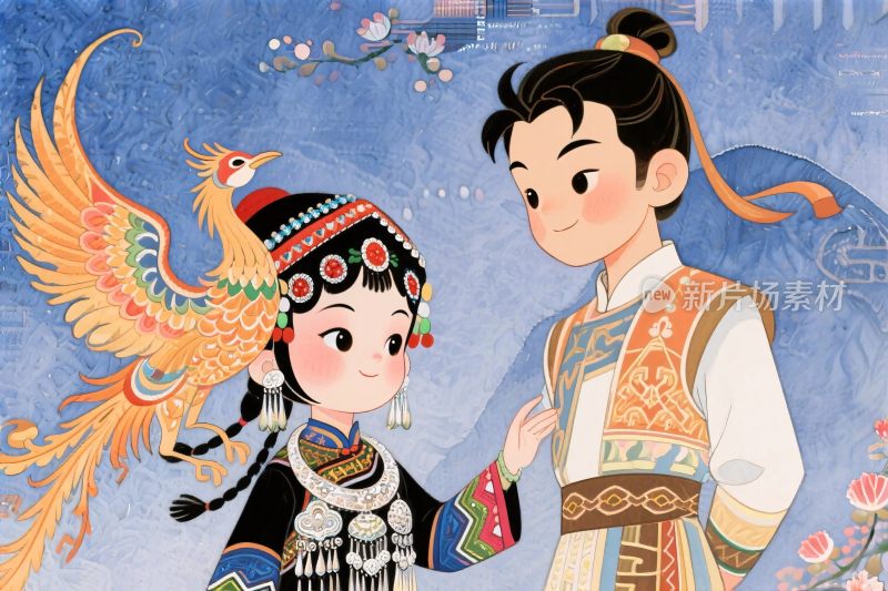 中国风传统插画人物