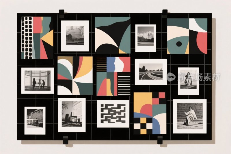 现代艺术画框拼贴