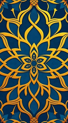 金色花形图案背景 金色花形图案背景