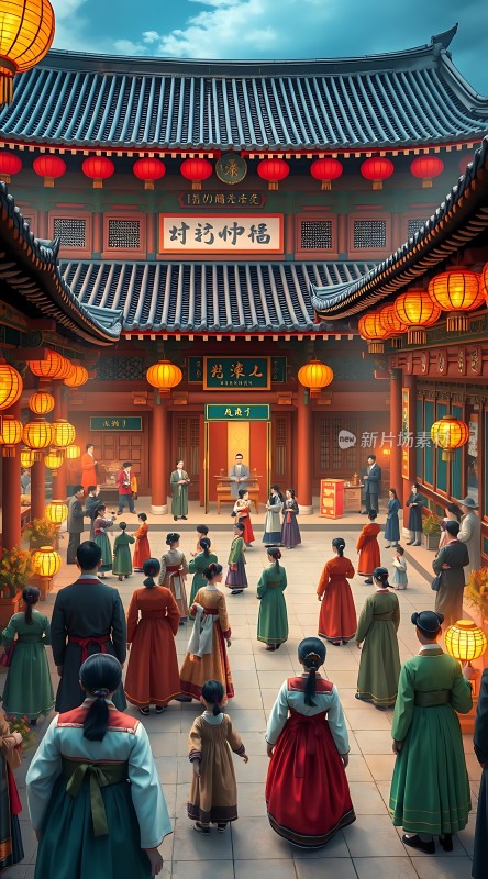 古风集市繁华景象