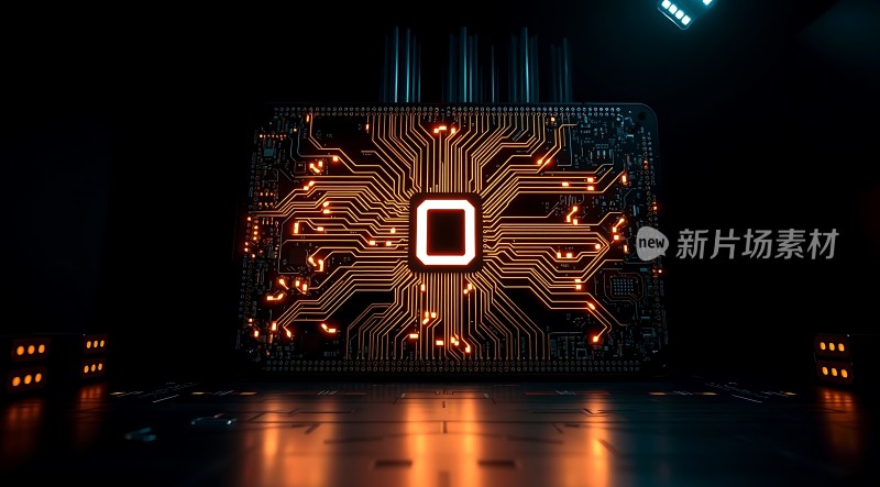 新片场素材科技感芯片设计