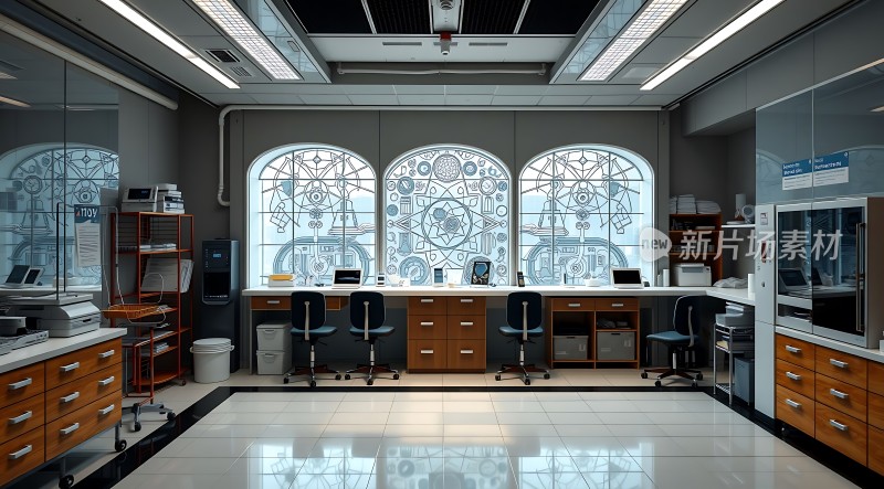 现代实验室科技感十足