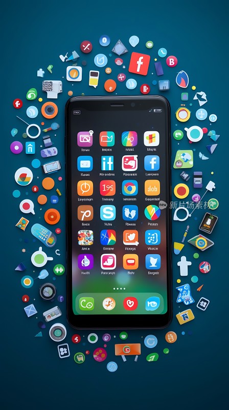 手机应用大集合多彩图标环绕屏幕