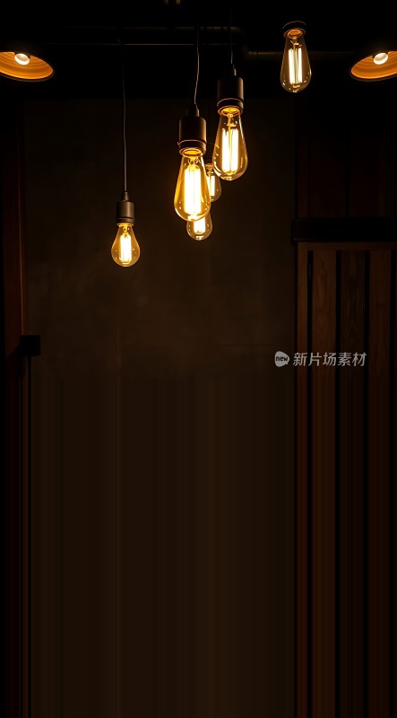 复古灯泡温馨照明场景