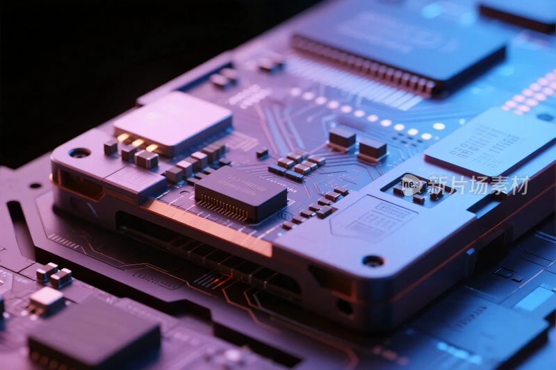 电子电路板特写画面