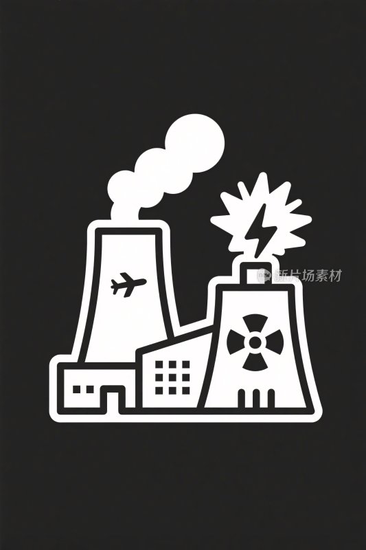 工业设施插画图标