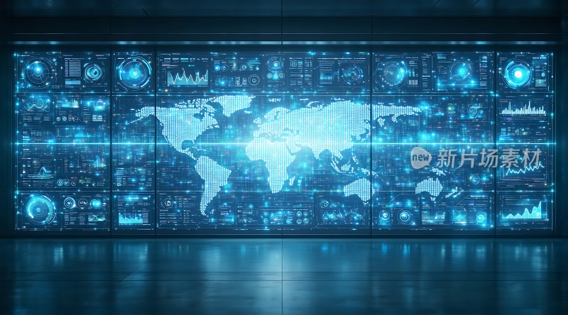 未来科技世界地图展示
