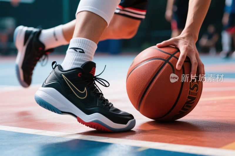 篮球运动球鞋特写