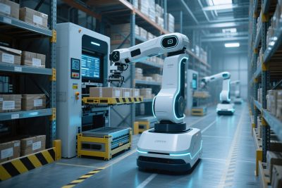 工业自动化仓库机器人