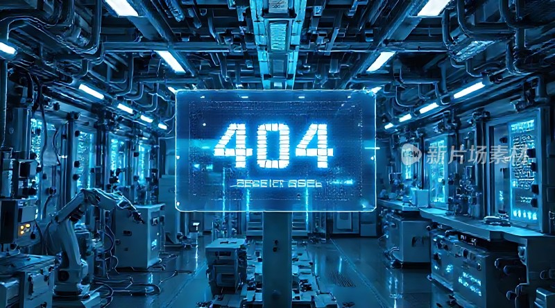 科技实验室中的404错误页面
