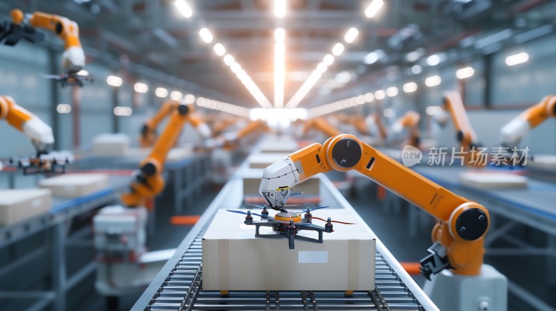 智能机器人生产线高效运作
