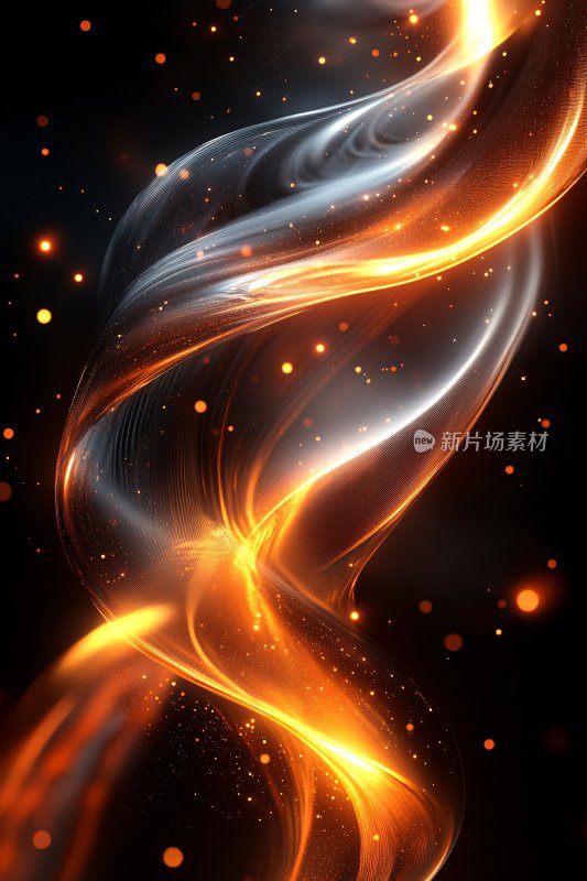 炫彩流动光影线条图案