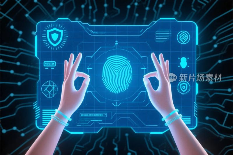 未来科技指纹交互界面