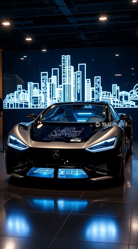 未来座驾黑色科技感跑车闪耀登场