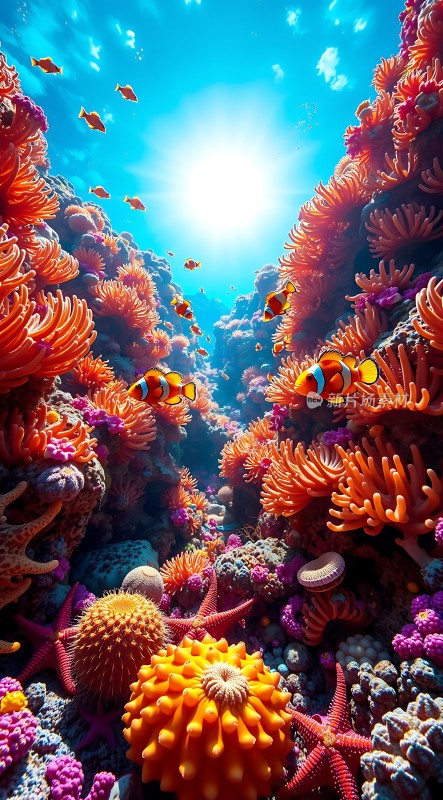 阳光下的海底世界