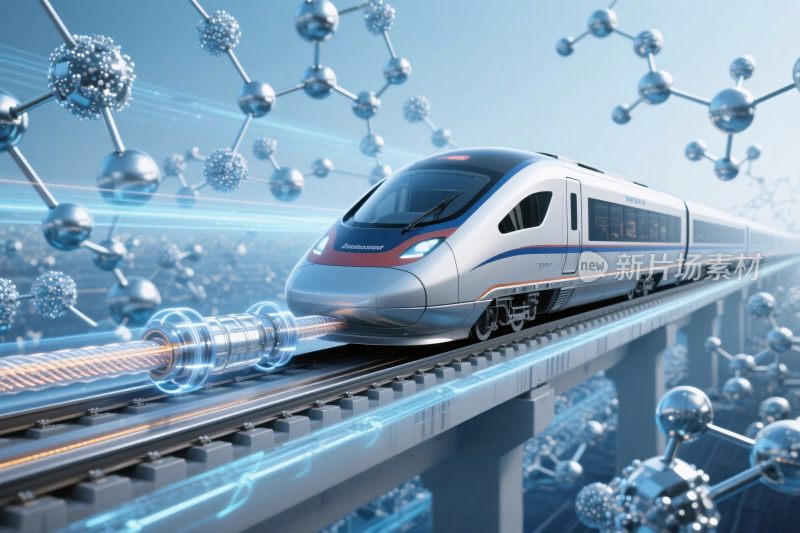 科技感高速列车行驶画面