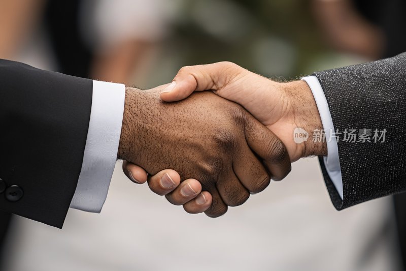 商务人士握手瞬间