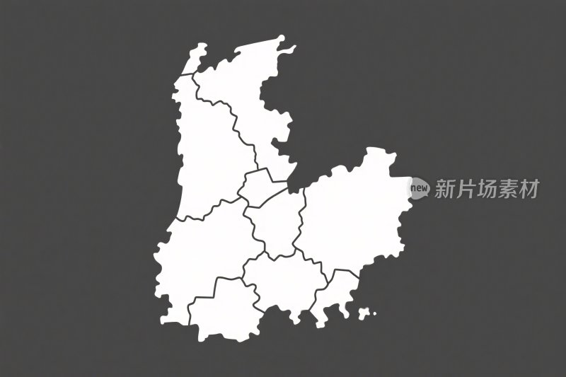 行政区划矢量轮廓图