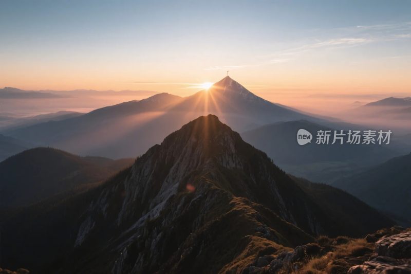 富士山日出山峰景观