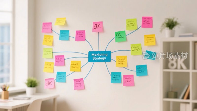 思考过程的思维导图墙面