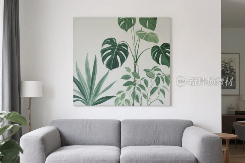 室内绿植装饰画场景