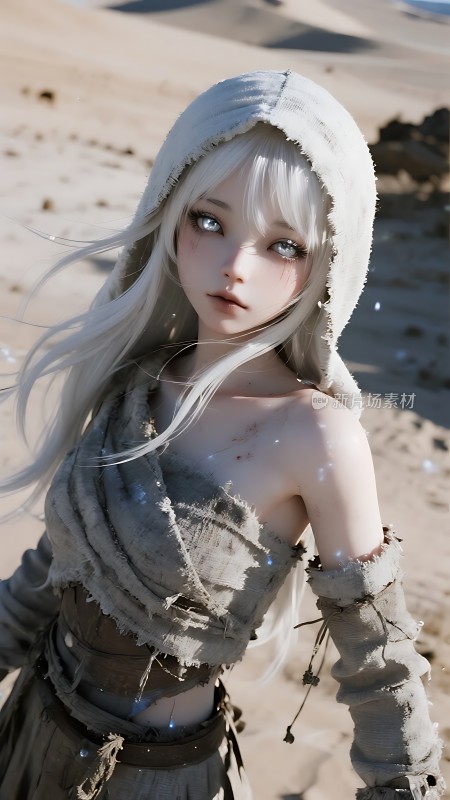 银发佳人沙漠独行