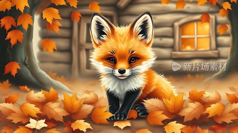 秋日小狐狸温馨家园