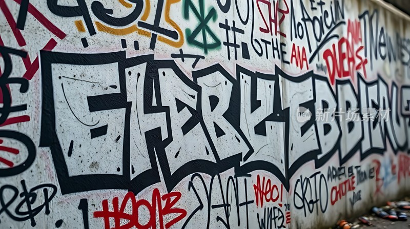 街头艺术涂鸦墙