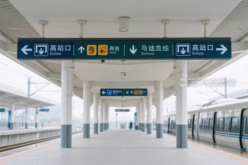 高铁车站站台场景