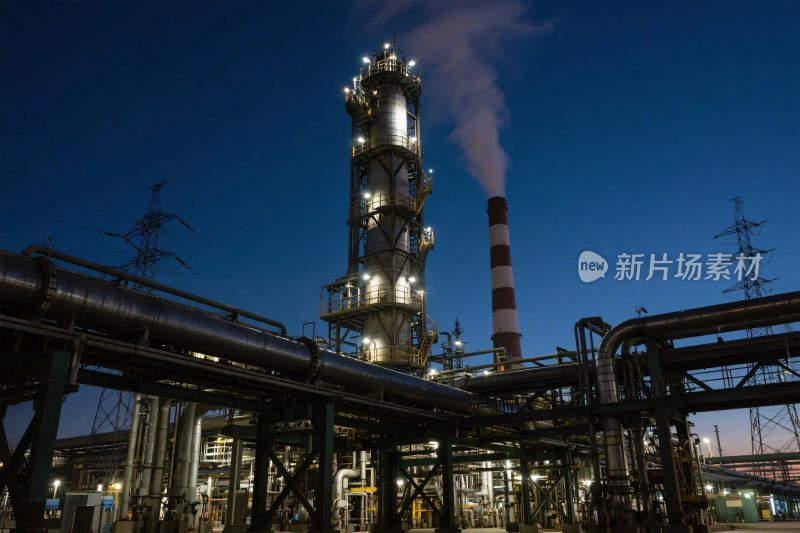 工业厂区夜景图