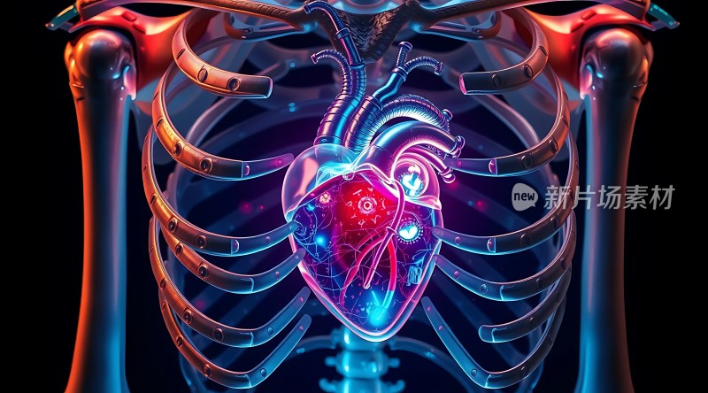 机械之心心脏与骨骼的结合