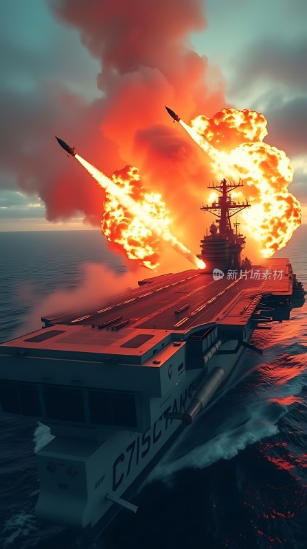 航母激战烈焰与硝烟交织的海上对决