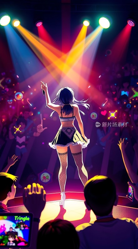 舞台上的活力女孩