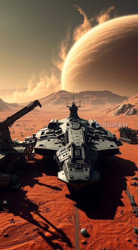 星际飞船与外星地貌