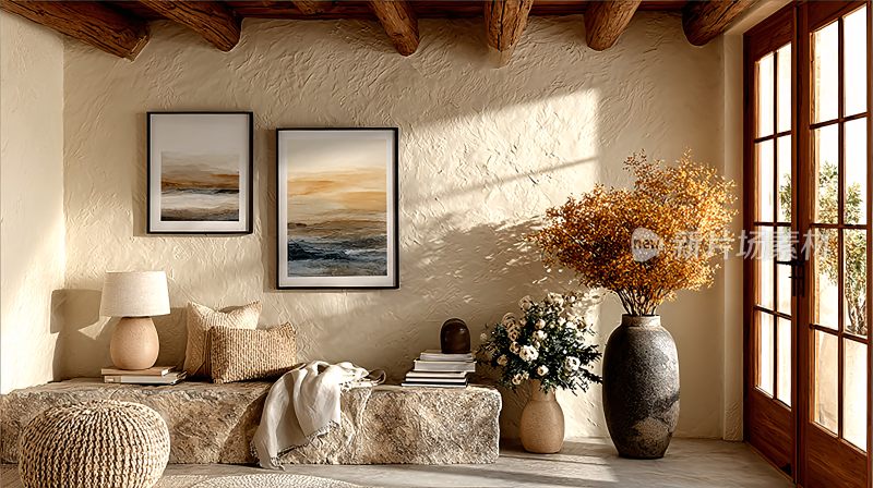 温馨舒适的室内角落场景