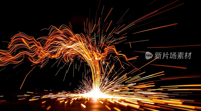 火花四溅光芒四射