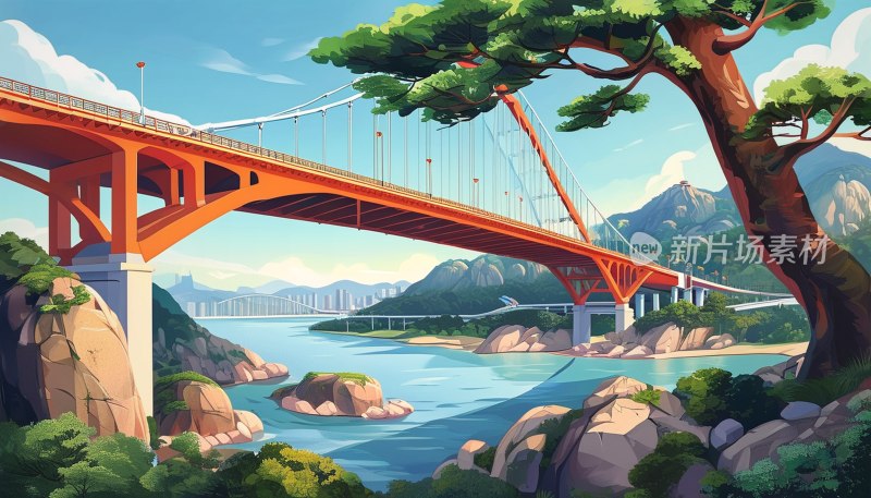 福州鼓山大桥全景