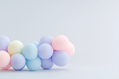 彩色气球排列画面 彩色气球排列画面