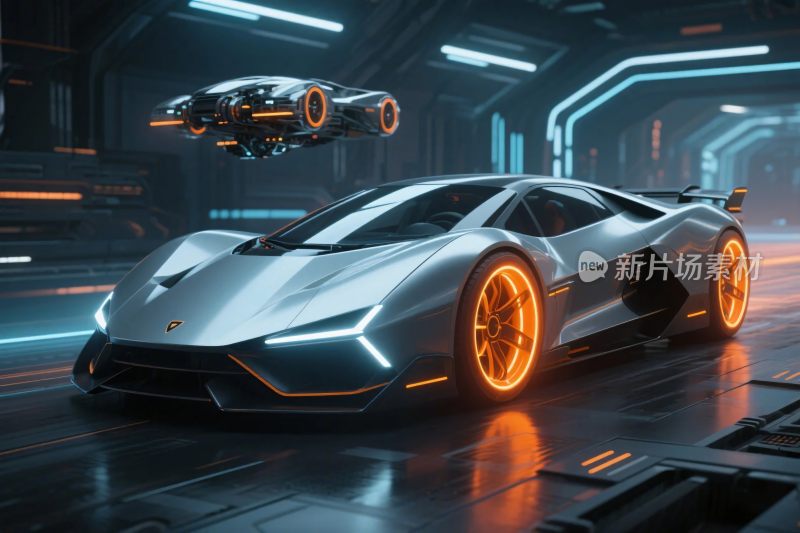 科幻未来跑车与飞行器