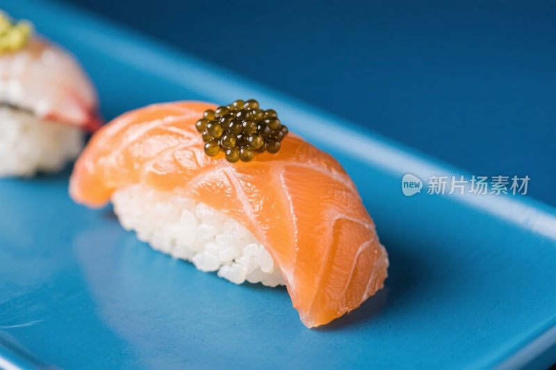 三文鱼寿司美食特写