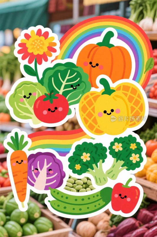 蔬菜水果卡通插画集合