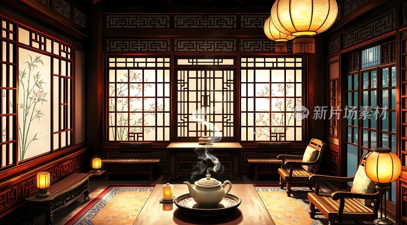 古风茶室雅致静好