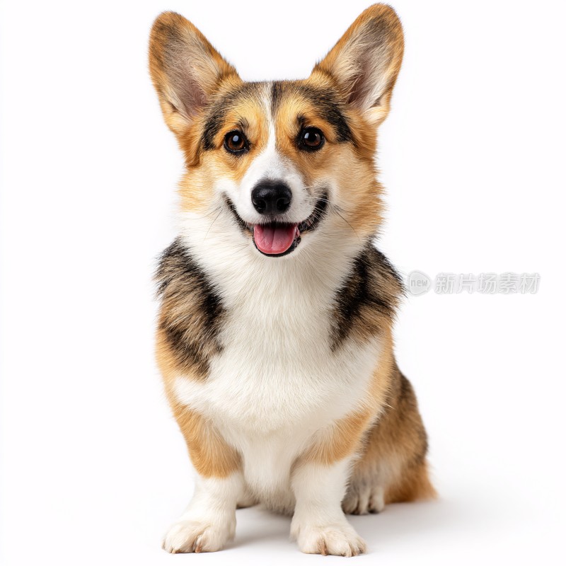 可爱坐立柯基犬萌照