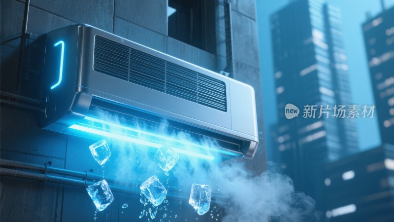 智能节能环保空调冷风冷气特效，空调设计