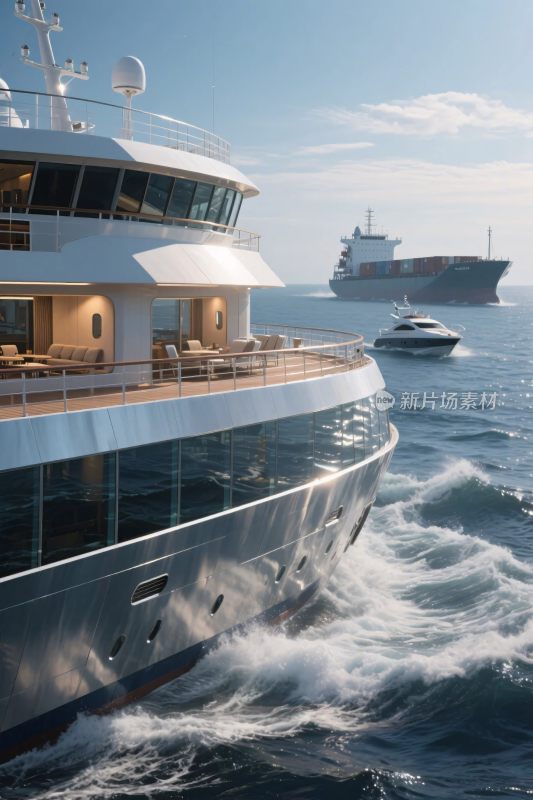 豪华游艇海上航行