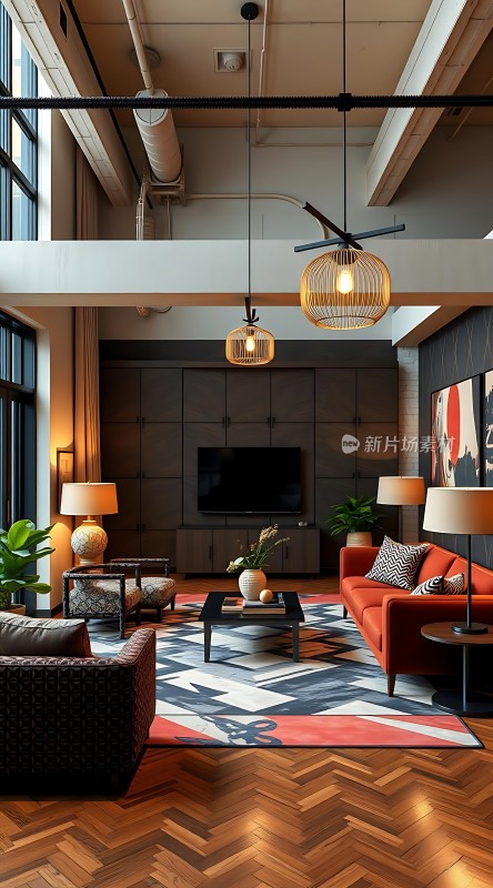 现代家居设计温馨客厅场景